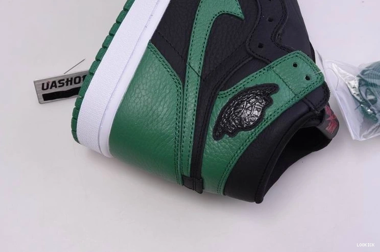 Reps Pine 555088-030  1 Jordan Green High Retro Black 0510